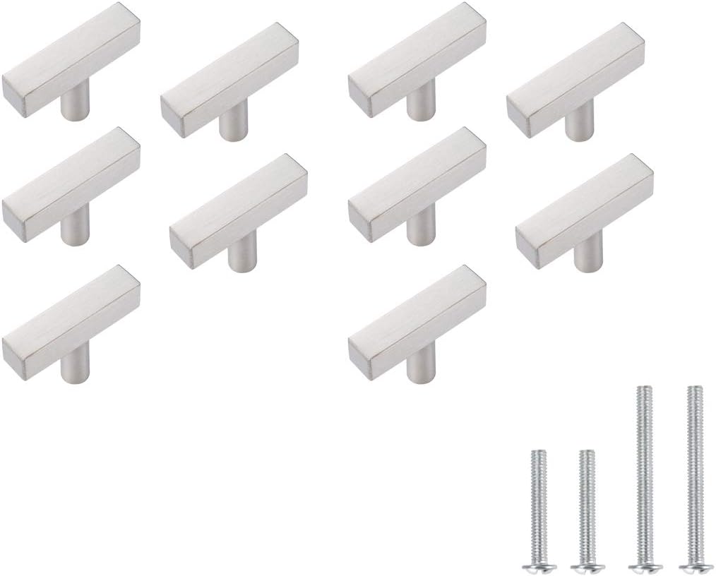 50 Pack Square Cabinet Handle 8.75 Length Satin Nickel K6912