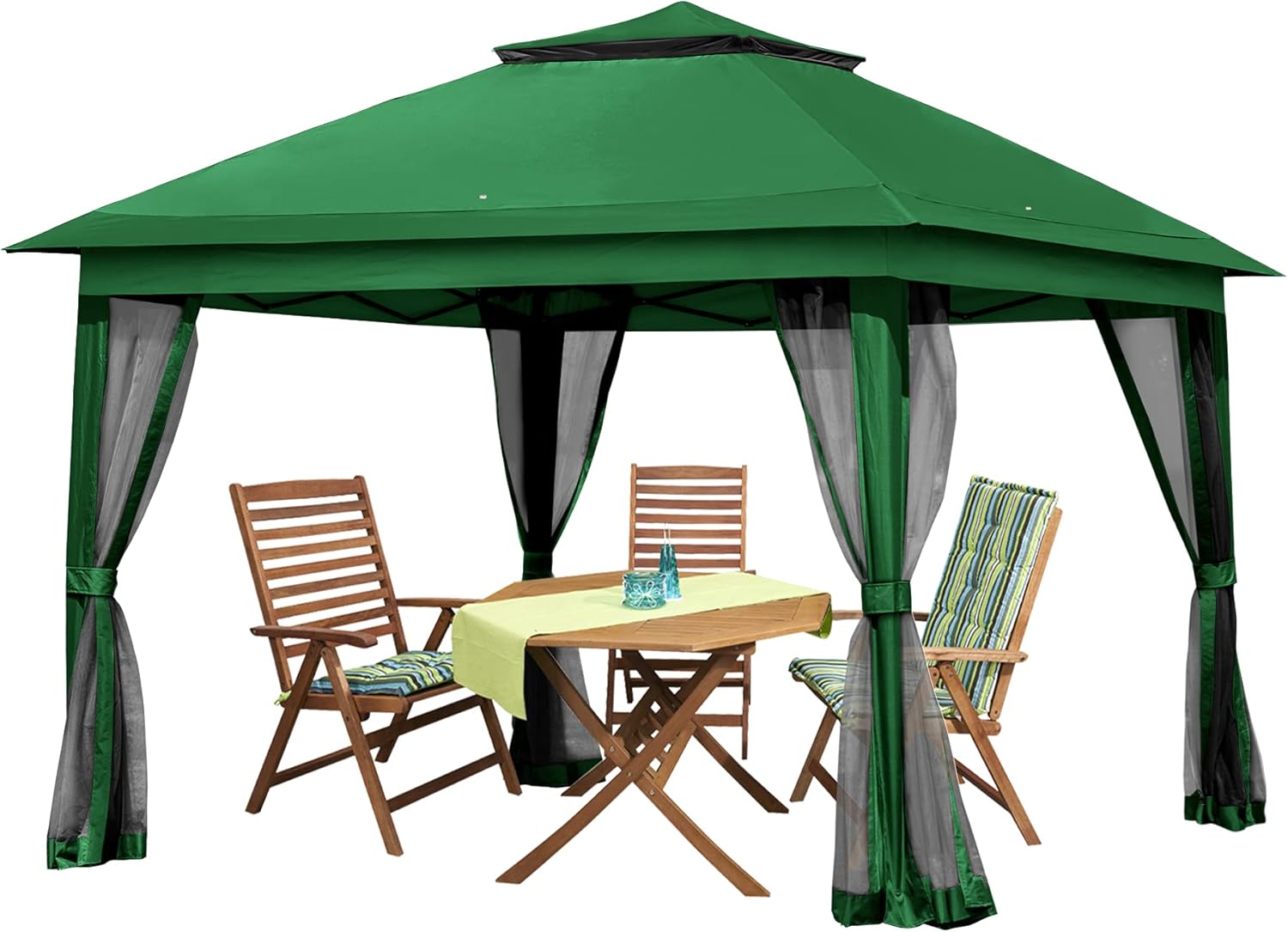 11x11 Grey Outdoor Pop up Gazebo with Mosquito Netting X892852
