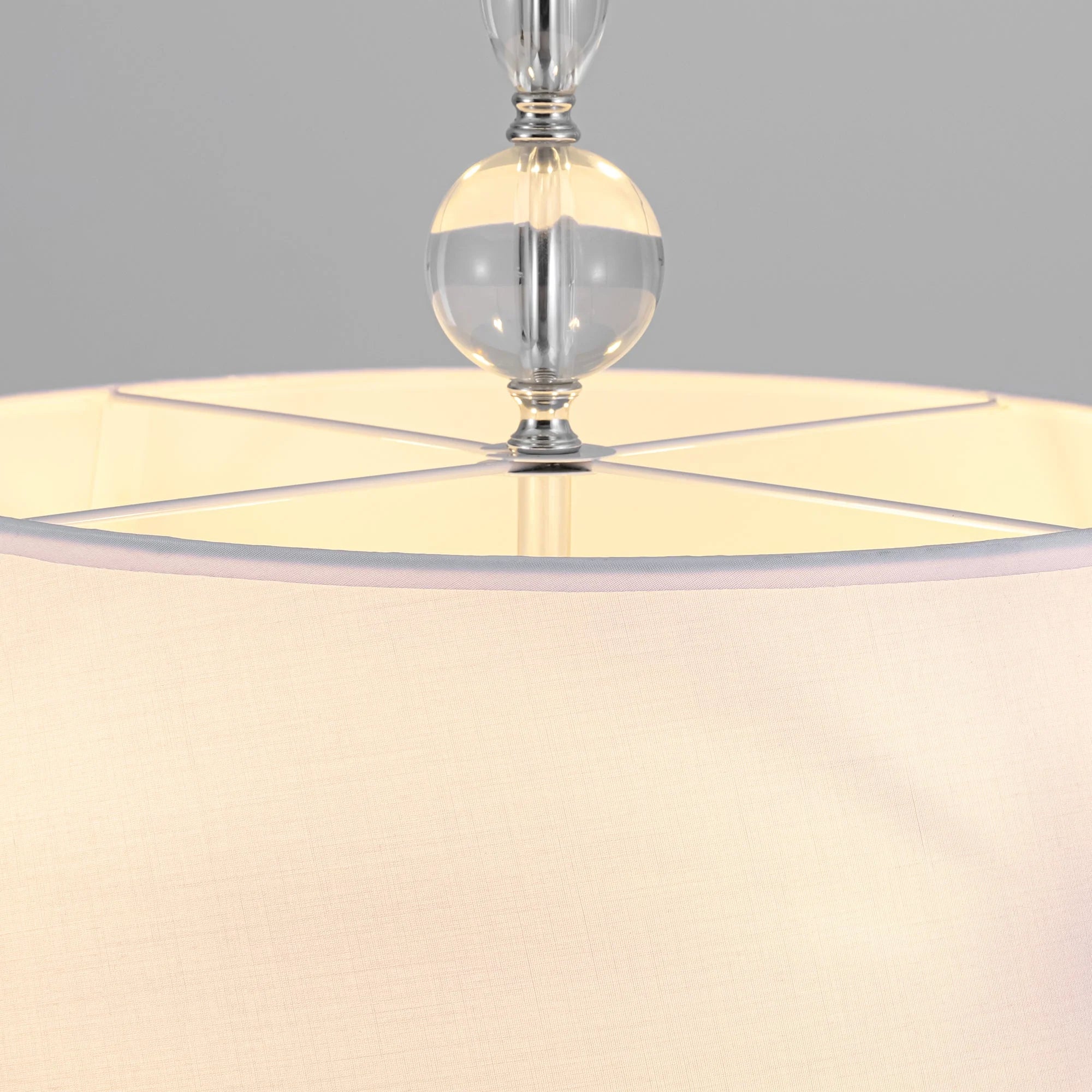 4-Light Dimmable Fabric Chandelier Y693