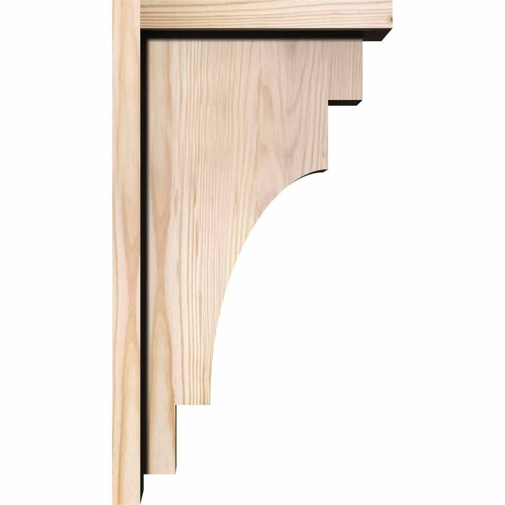 Mediterranean Smooth Corbel with Backplate, Douglas Fir Y25129