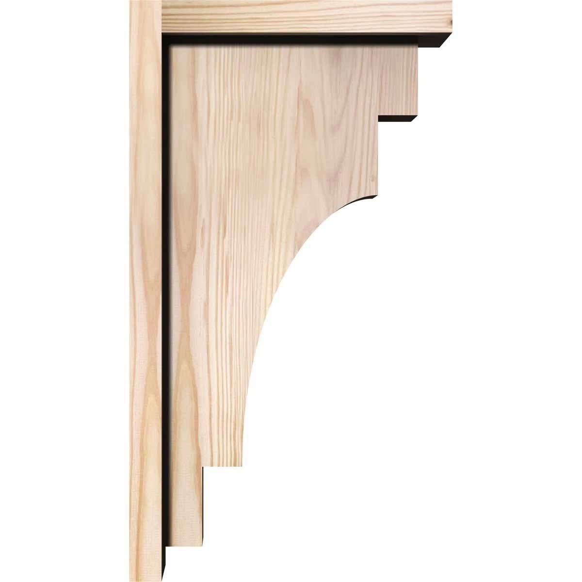 Mediterranean Smooth Corbel with Backplate, Douglas Fir Y25129