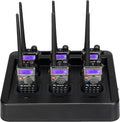 6 Pack Dual Band Rechargeable Walkie Talkies with 6-Way Charging Station T7807