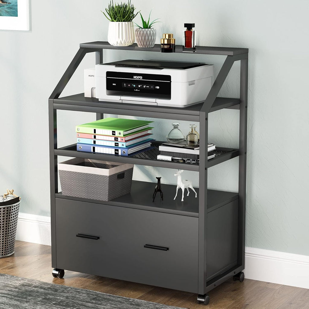 Lateral File Cabinet with Storage Shelves T195