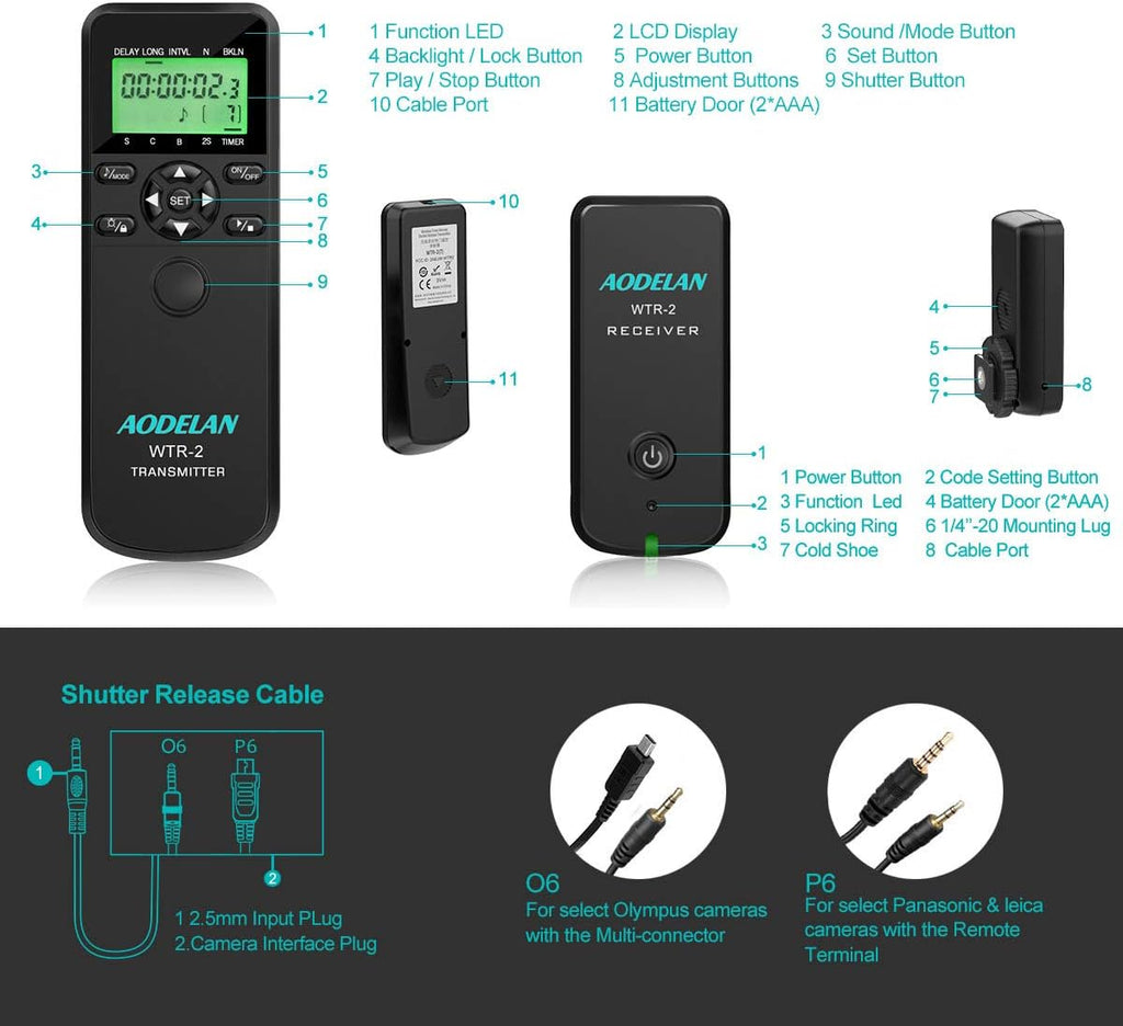 Wireless Shutter Release Camera Remote Control O957261