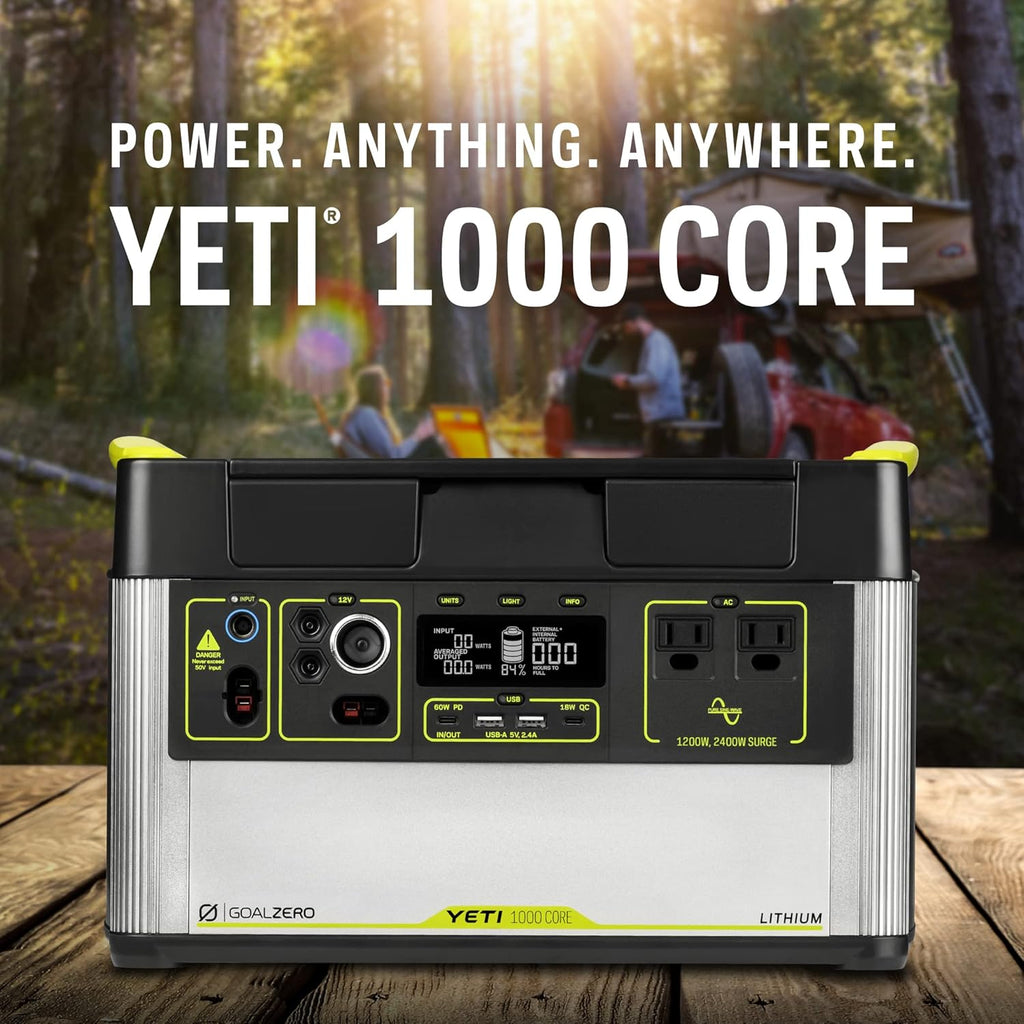 Portable Power Station, 1000 W, Solar-Powered Generator K2352