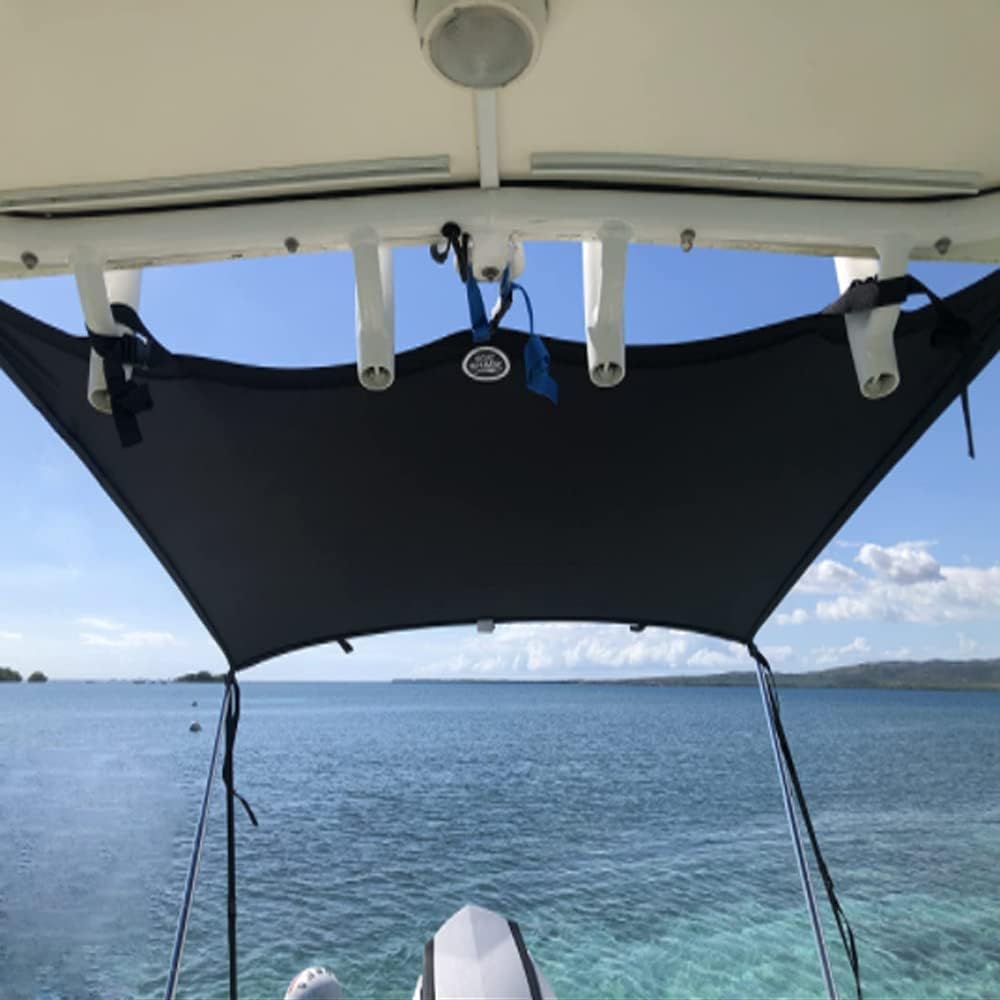 Boat Shade Kit with Stainless Steel Telescopic Rod, Dark Blue, 4ft x 5ft T851546