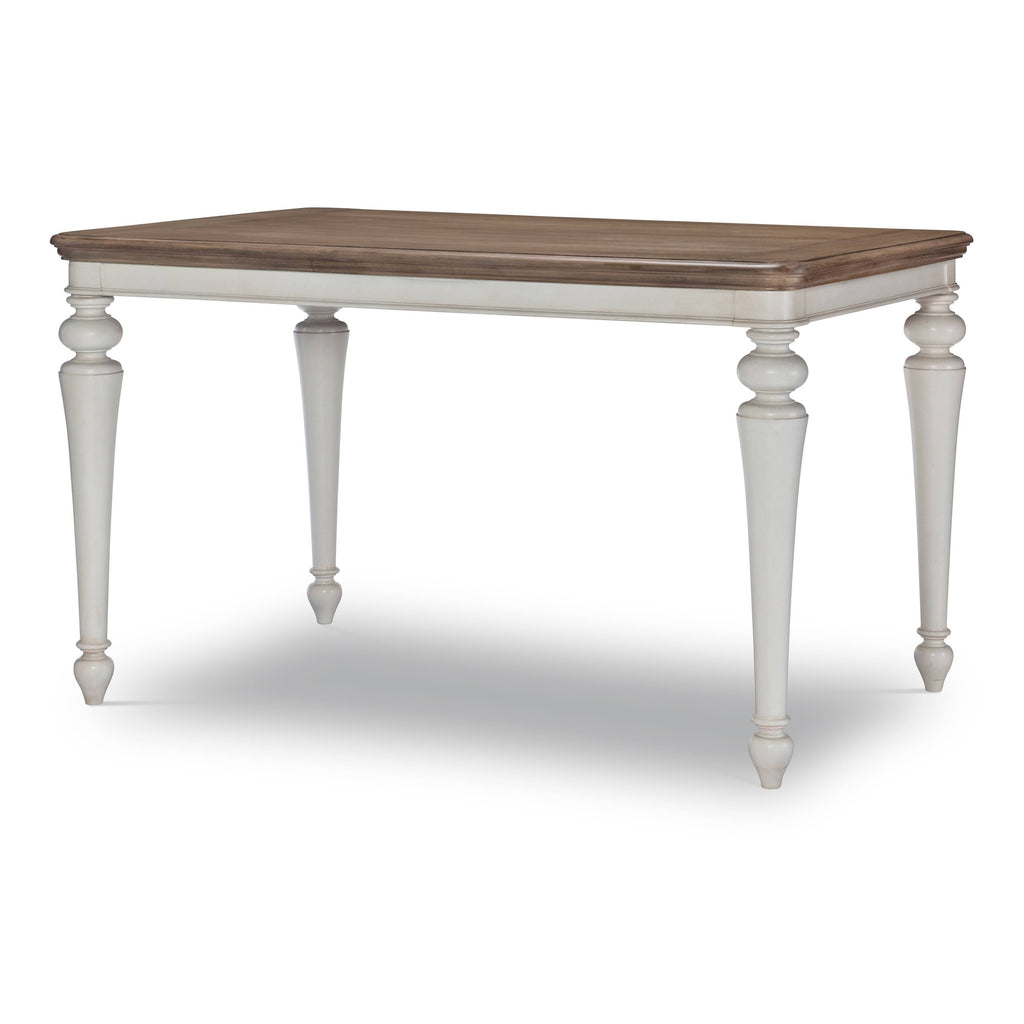 Aged Taupe Rustic White Pub Table Y373904