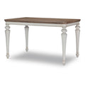 Aged Taupe Rustic White Pub Table Y373904