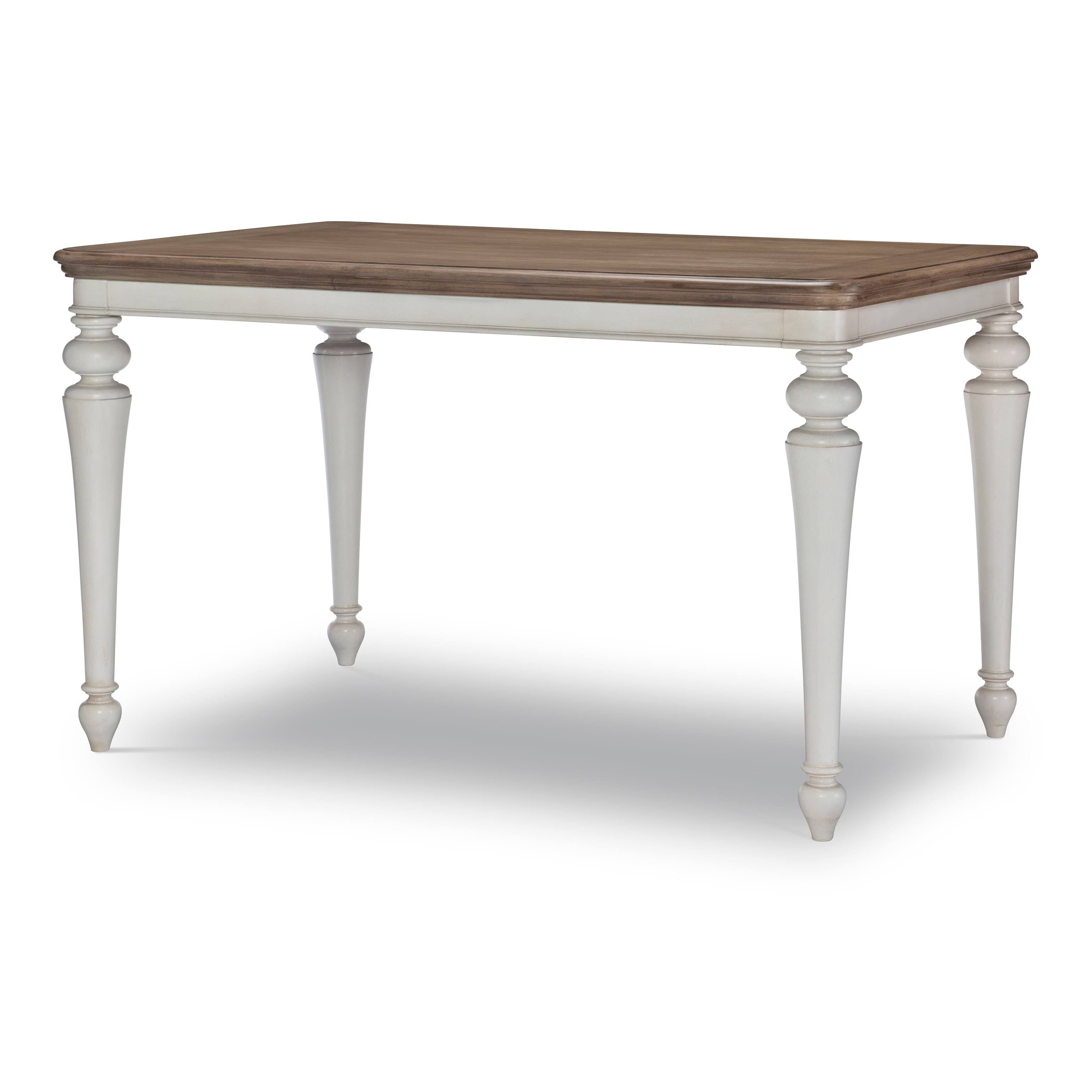 Aged Taupe Rustic White Pub Table Y373904