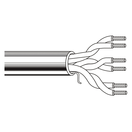 Plenum-CMP 2-22AWG Stranded Bare Copper Cable J569
