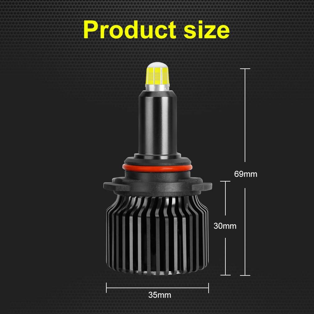 LED Headlight Bulbs 6000K 12000LM All-in-One Conversion Kit Pack of 2 S9531