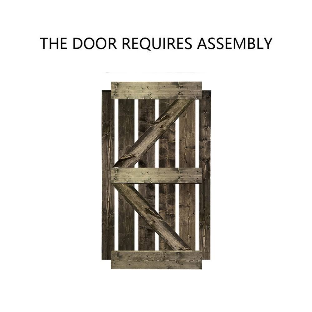 Espresso Solid Knotty Pine Wood Interior Sliding Barn Door Slab X508323