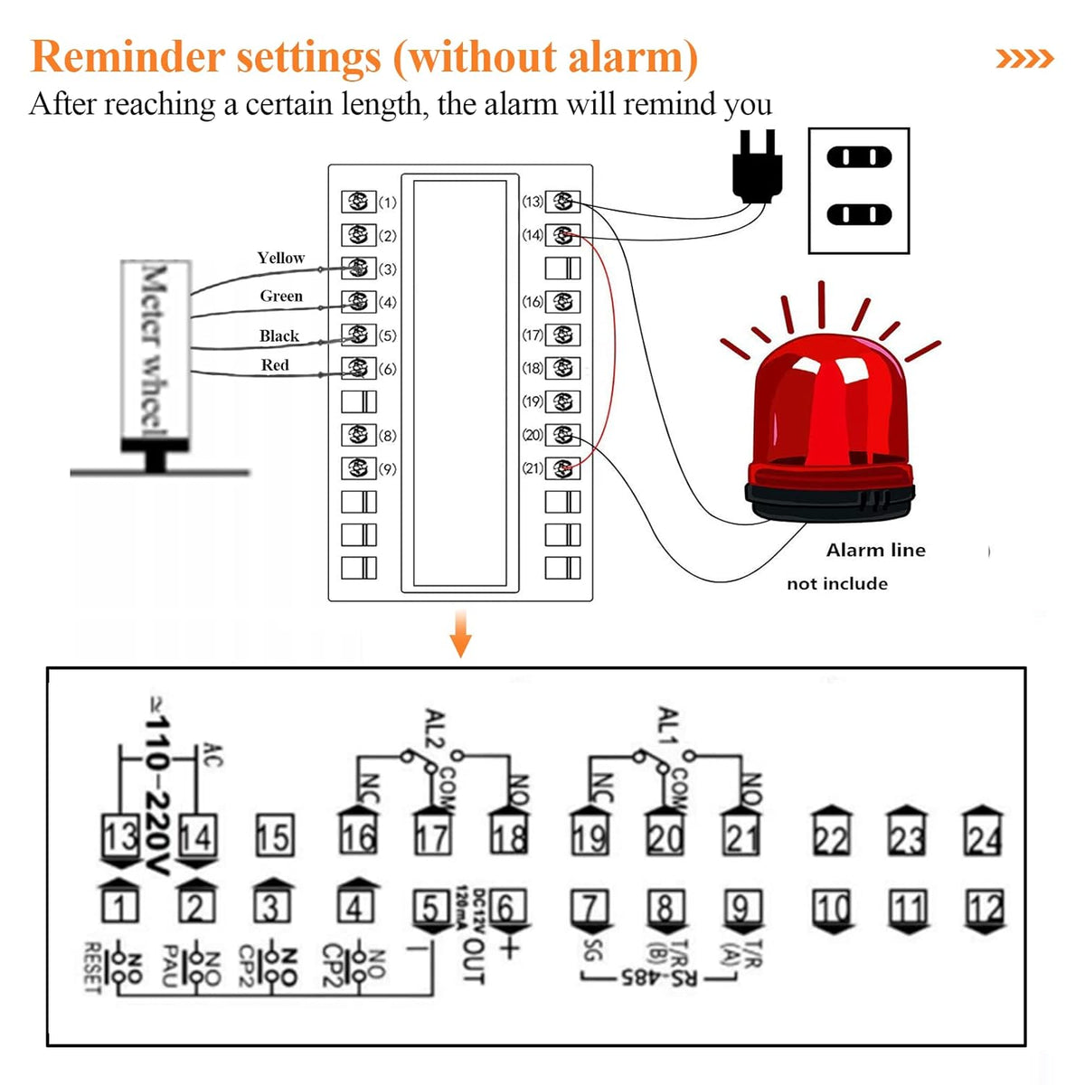 Digital Length Meter Counter with Control Function 0-999999 Z788