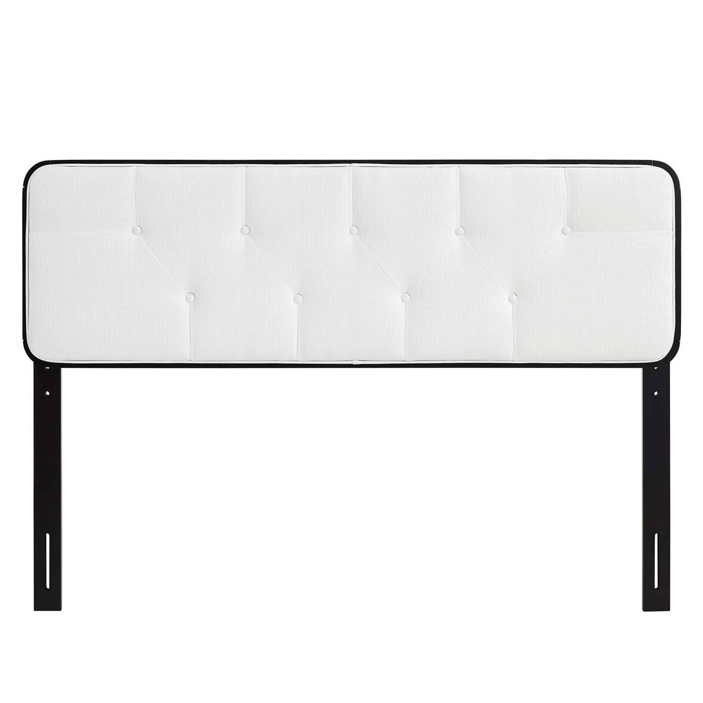 Tufted Twin Fabric and Wood Headboard K7323