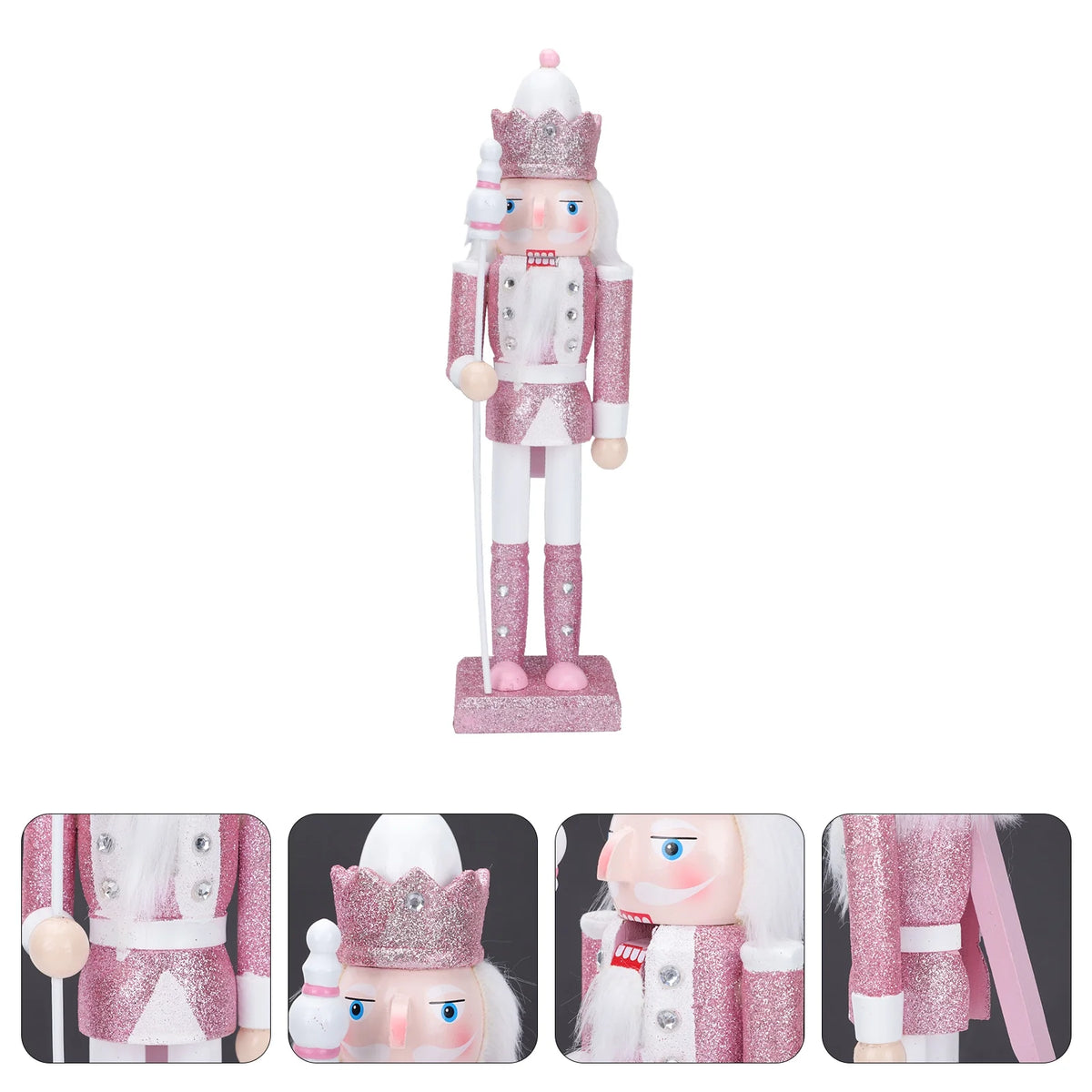 Wooden Nutcracker Soldier Santa Doll Y789