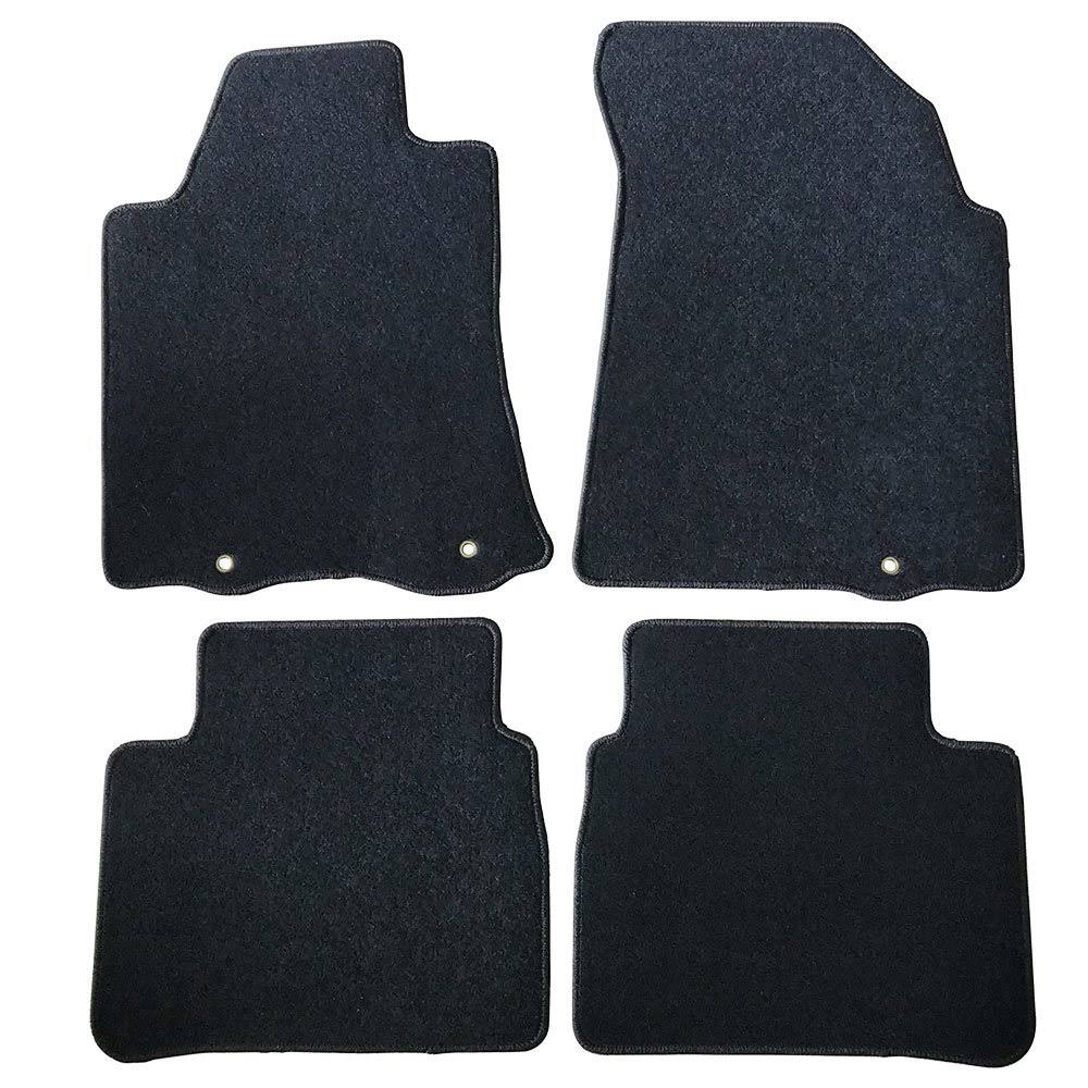 4 Pcs Black Nylon Floor Mats D46802