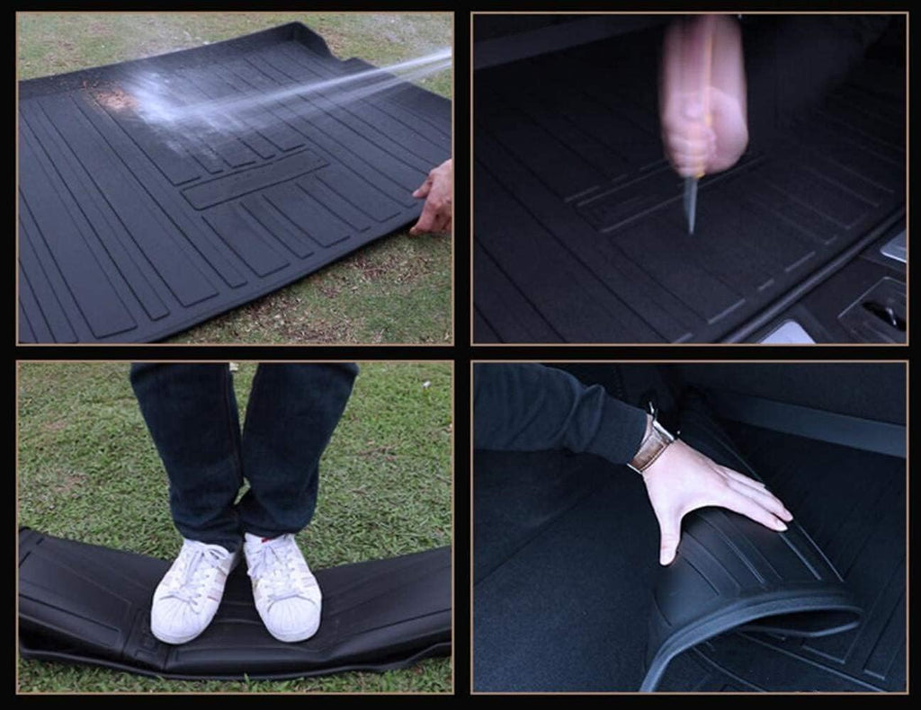 Black TPO Rear Cargo Liners Trunk Tray Mats for Tesla Model Y, Pack of 2 G7263