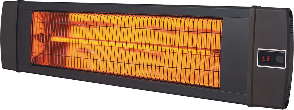 Black 34.6-in. Wide Electric Carbon Infrared Heat Lamp Y84892