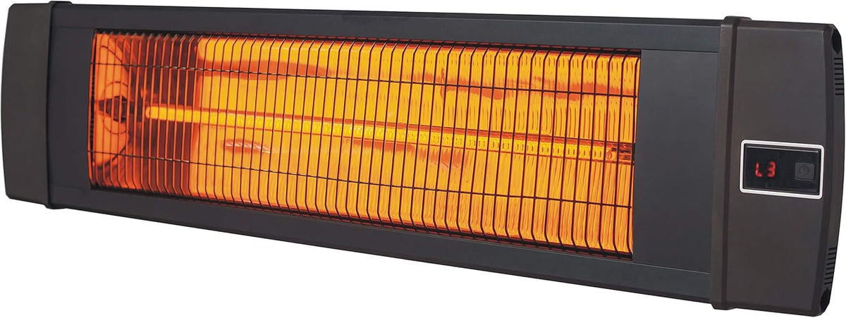 Black 34.6-in. Wide Electric Carbon Infrared Heat Lamp Y84892