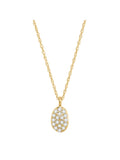 1/10 cttw Diamond Petite Oval Pendant Necklace in 10kt Yellow Gold, 18" P308