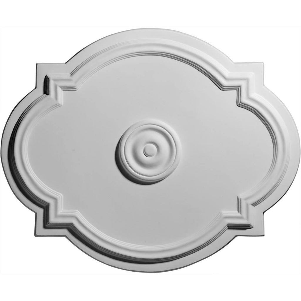 21 1/4x22W x 17 3/8x22H x 1x22P Ceiling Medallion, Hand-Painted Flash Blue W8753