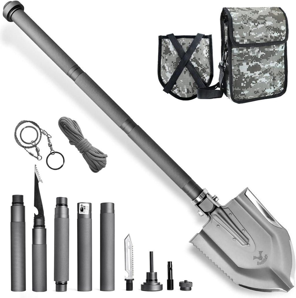 High-Carbon Steel Tactical Folding Shovel with Bag V1786