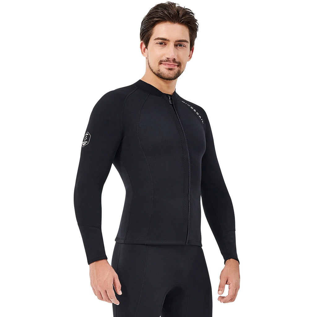 2mm Neoprene Front Zipper Wetsuits Jacket Long Sleeves M4531