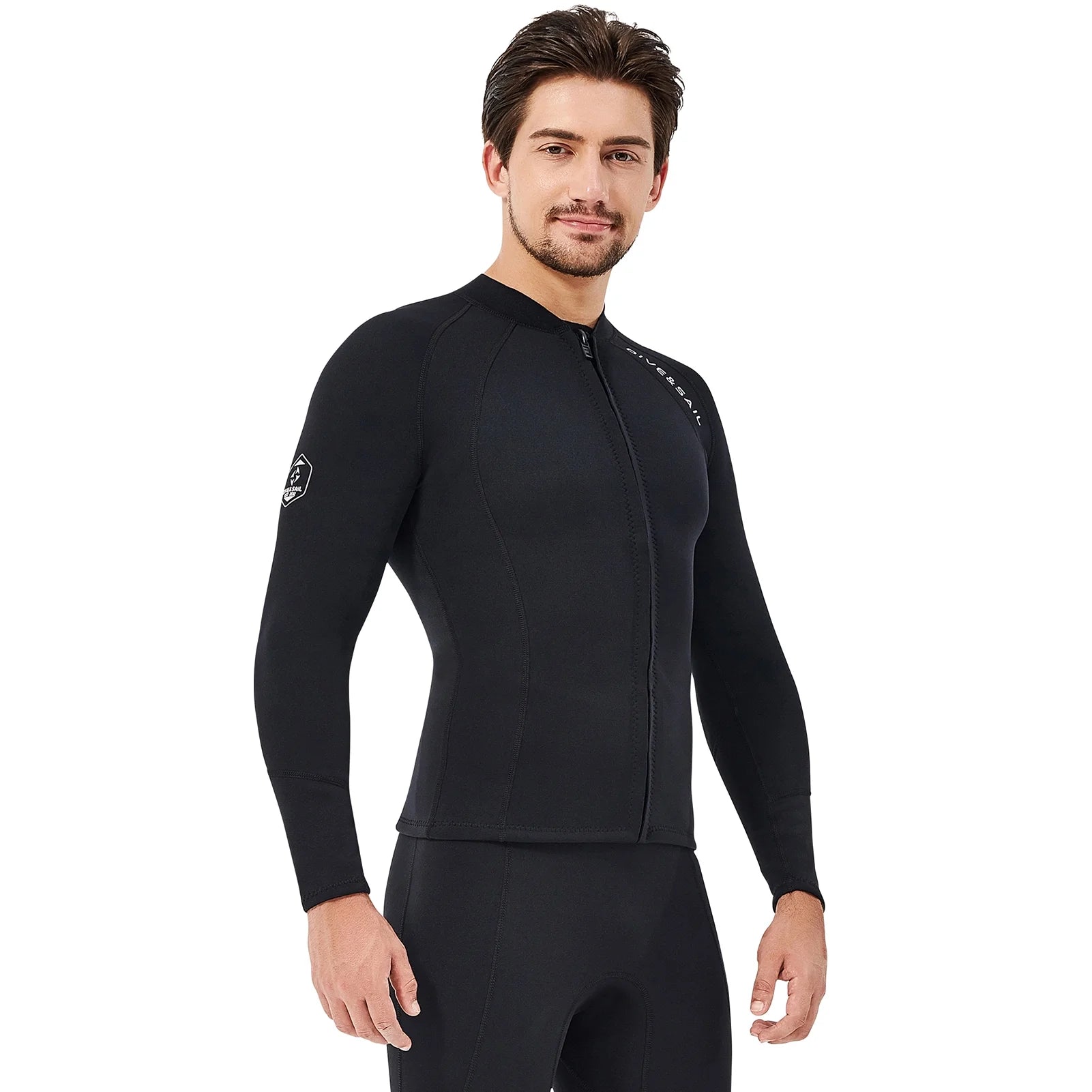 2mm Neoprene Front Zipper Wetsuits Jacket Long Sleeves M4531