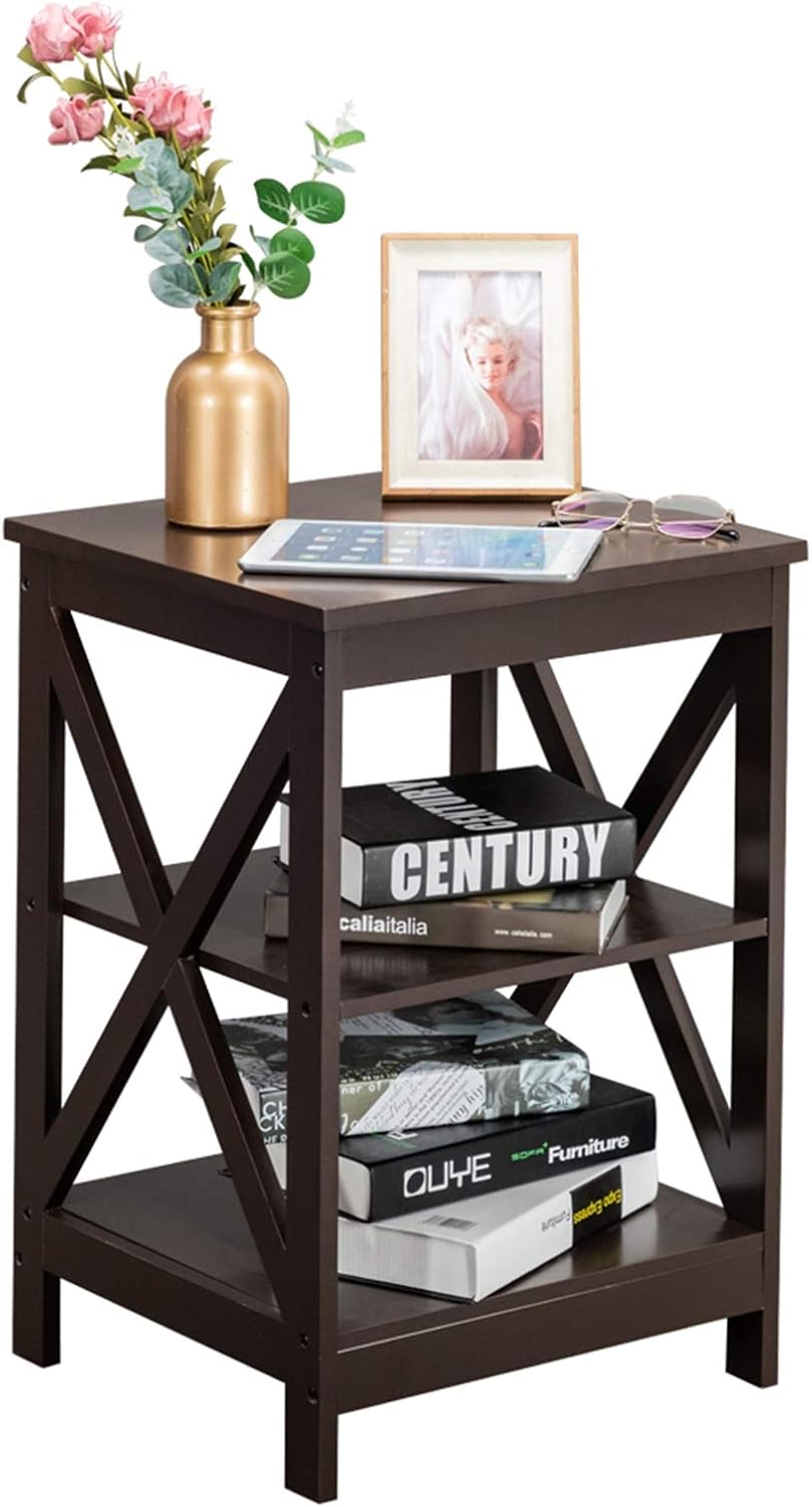White Wooden Nightstand Set of 2 with Two Drawer J7931