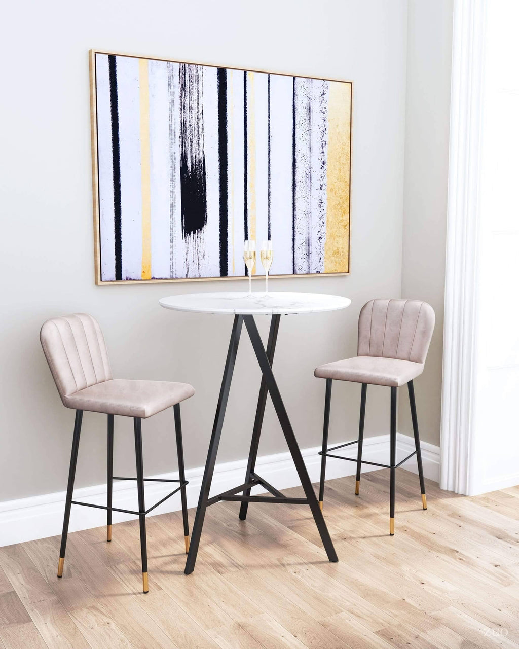 Gray Manchester Bar Chair O529362
