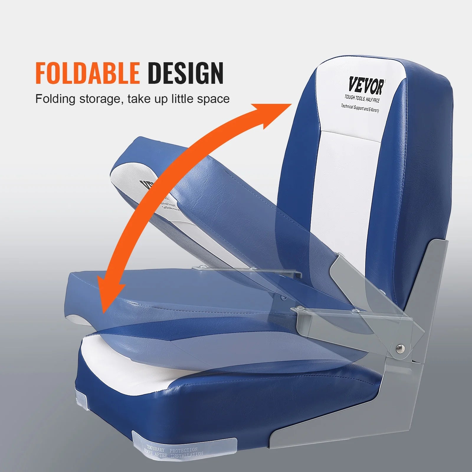 Low Back Fold-Down Fishing Boat Seat Chair N634