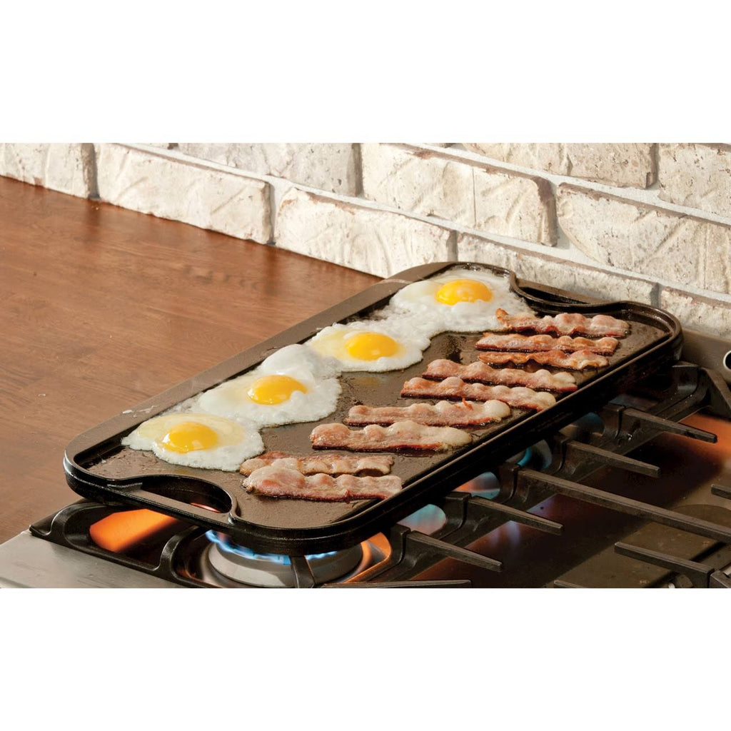 Black Cast-Iron Reversible Grill & Griddle N1530