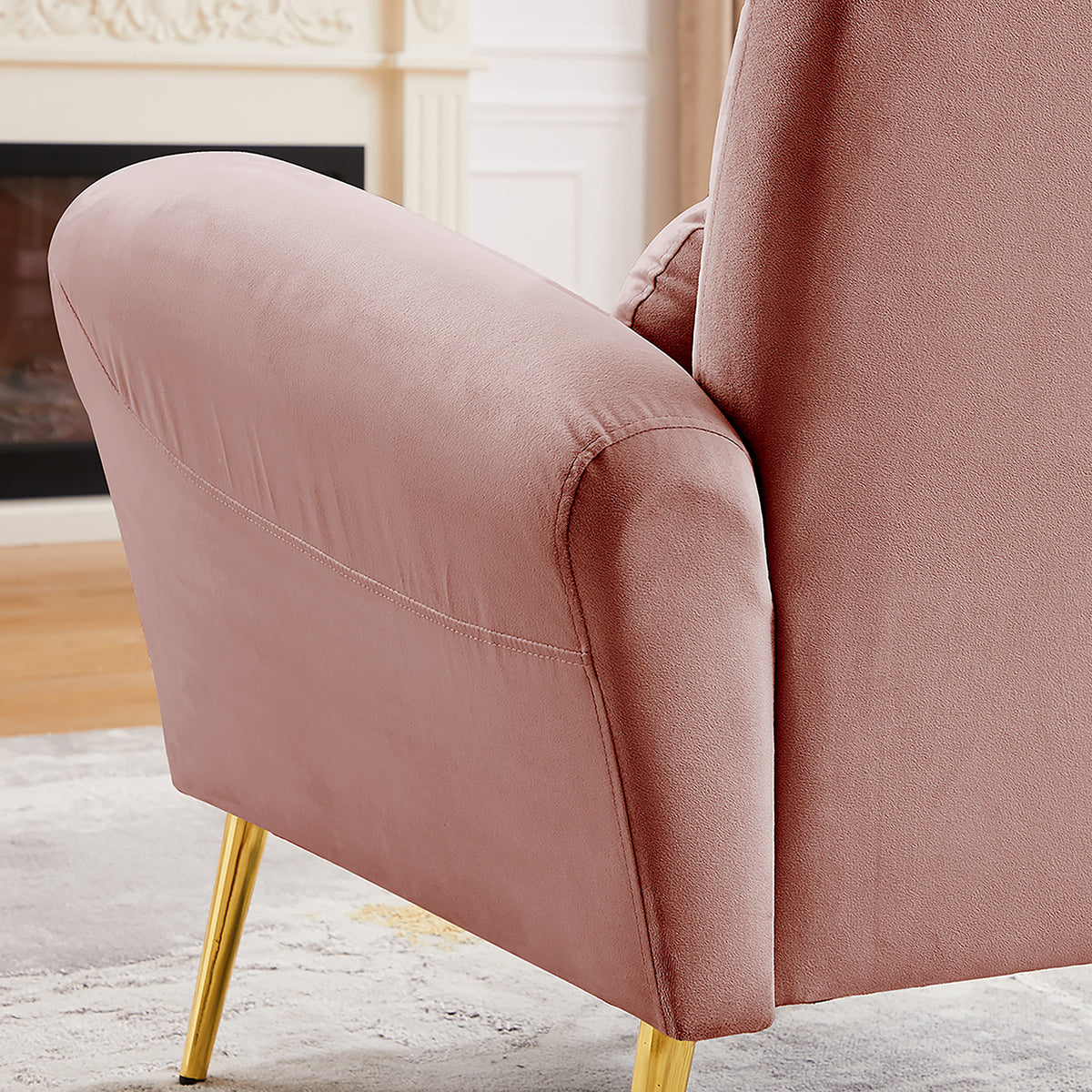 Blue Upholstered Armless Chair B84917