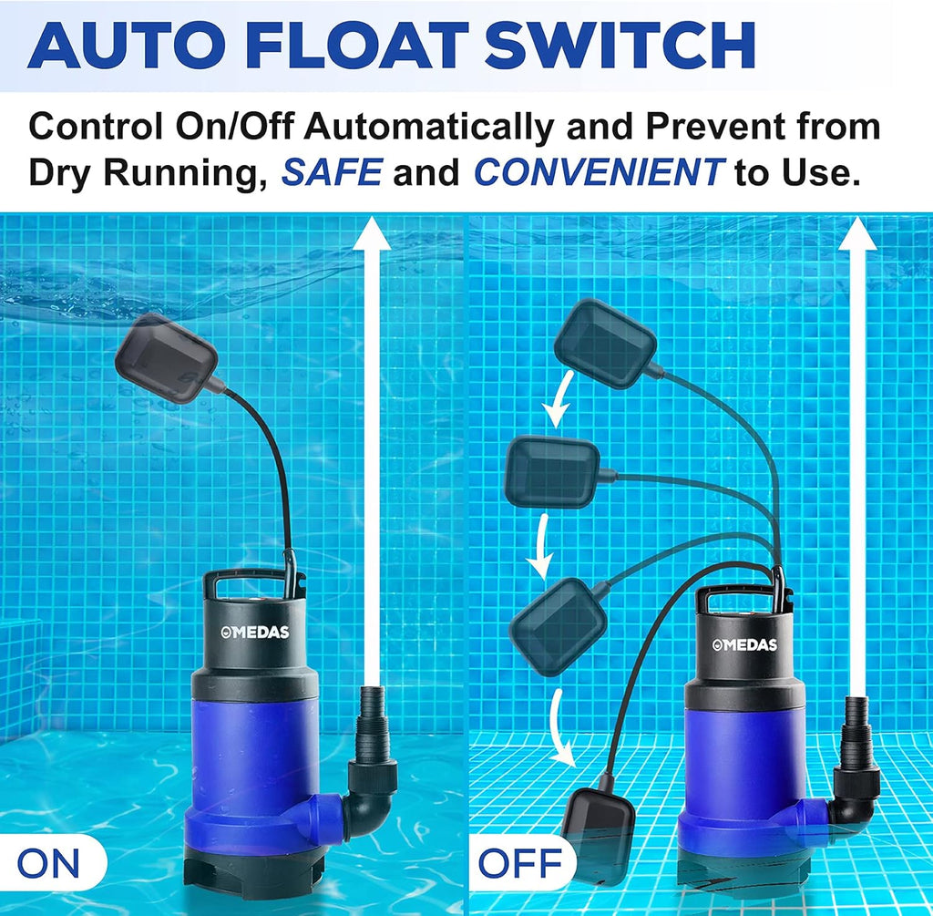 2 Pack 750W Submersible Dirty Water Pump with Float Switch K611
