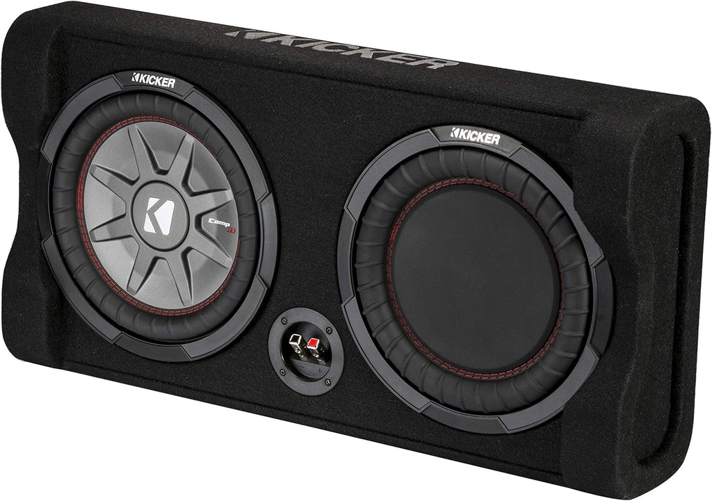 10 Thin Sub Box Passive Radiator Bundle with Amplifier & Amp Kit K7173