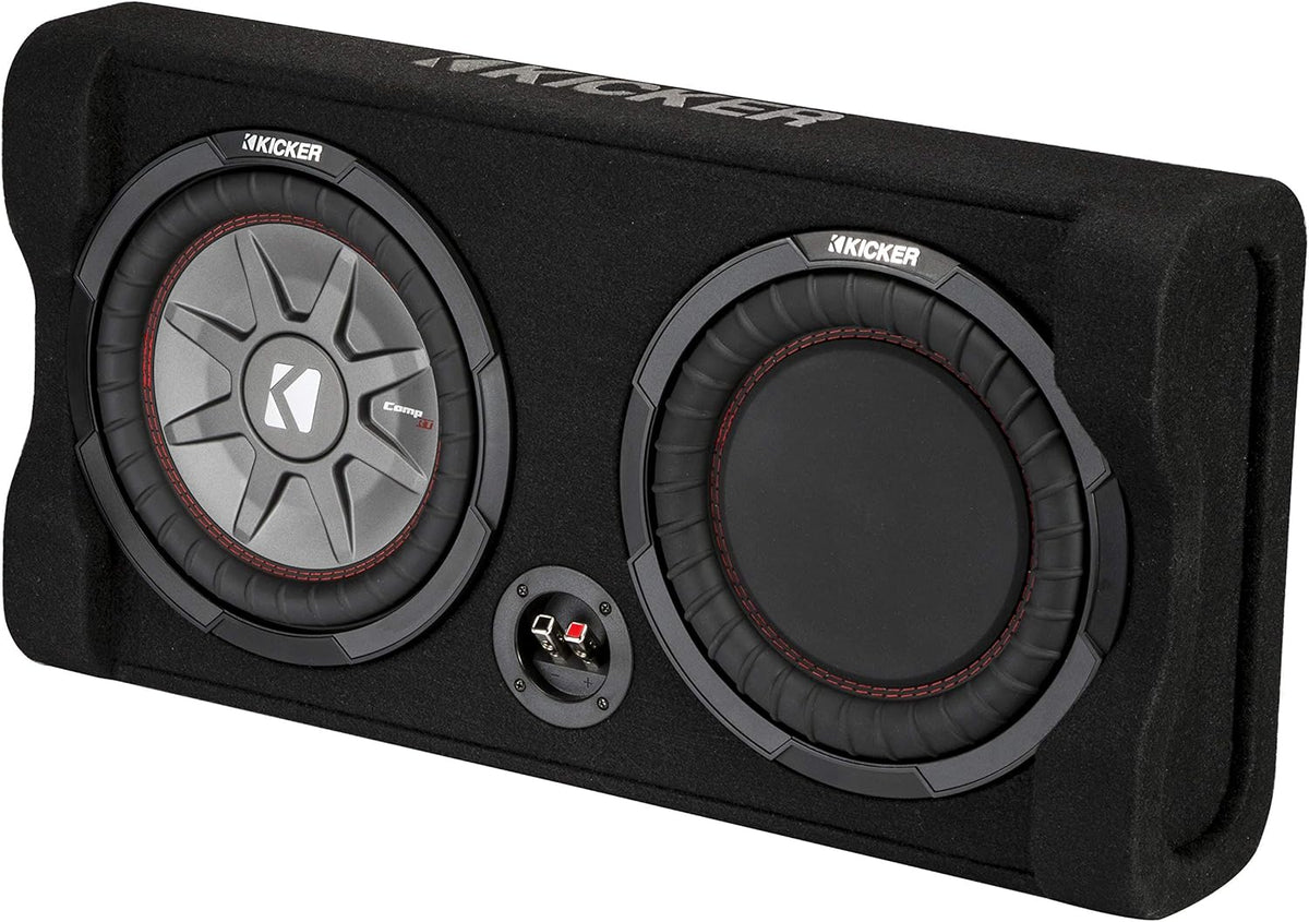 10 Thin Sub Box Passive Radiator Bundle with Amplifier & Amp Kit K7173