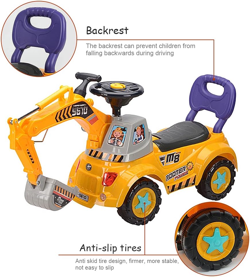 Ride-on Excavator Car with Sounds & Lights Z618036