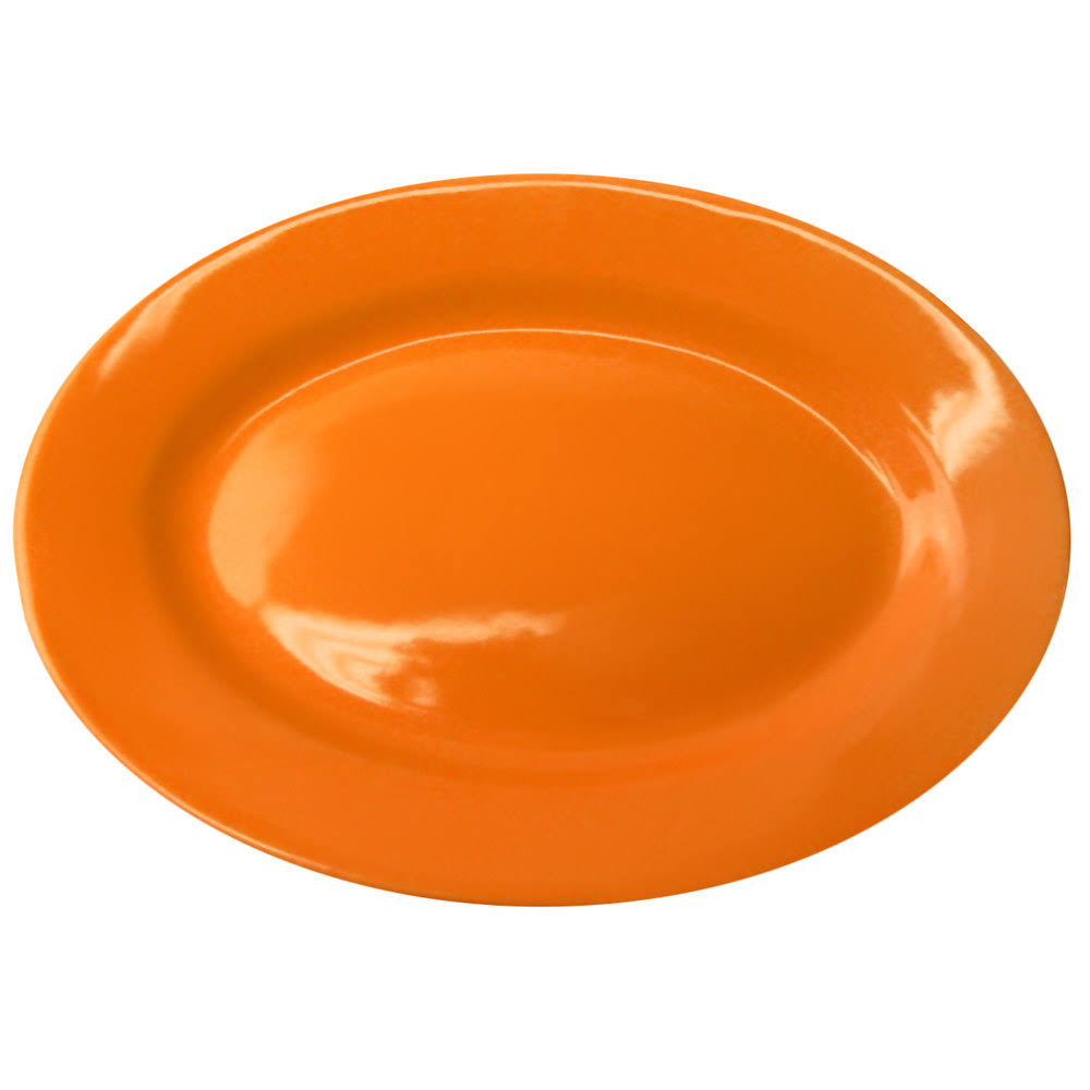 Orange Stoneware Wide Rim Platter B87623