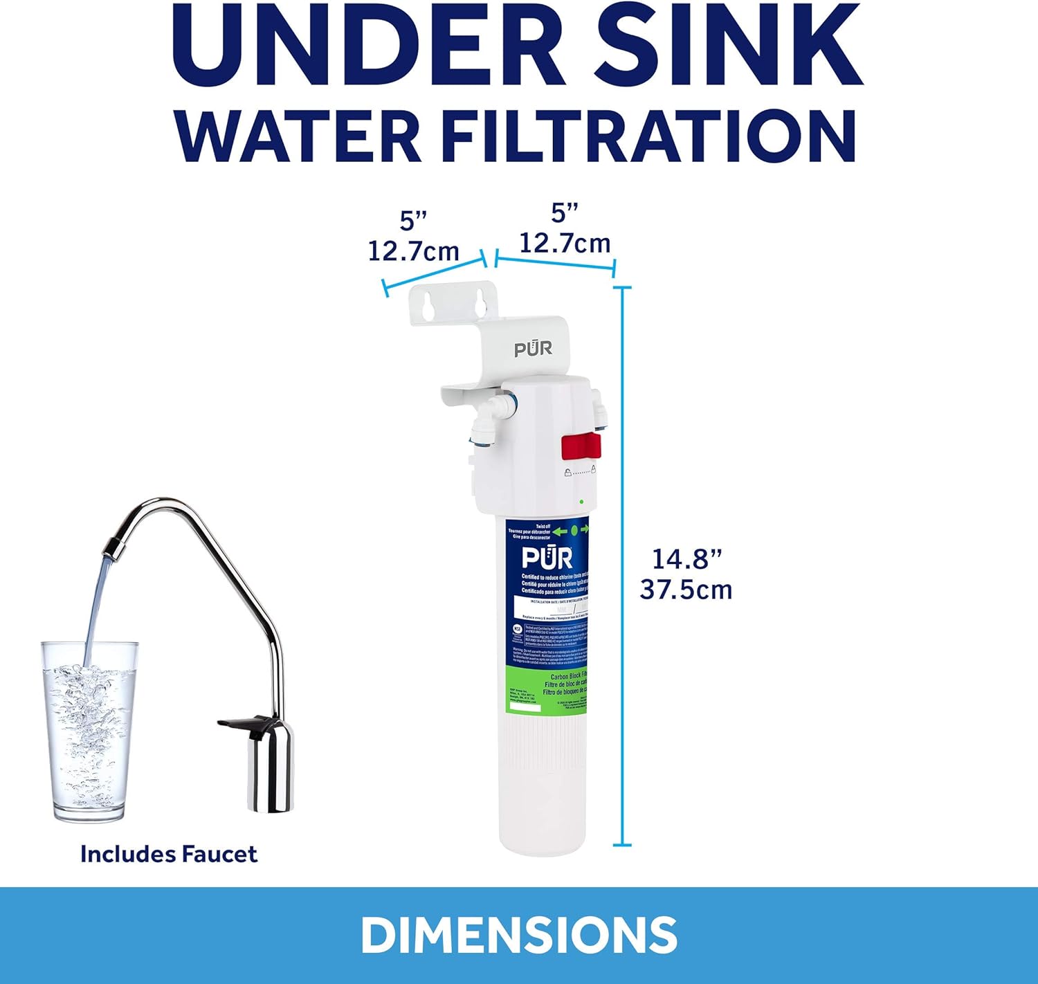 White Pack of 2 Water Filtration System W557181