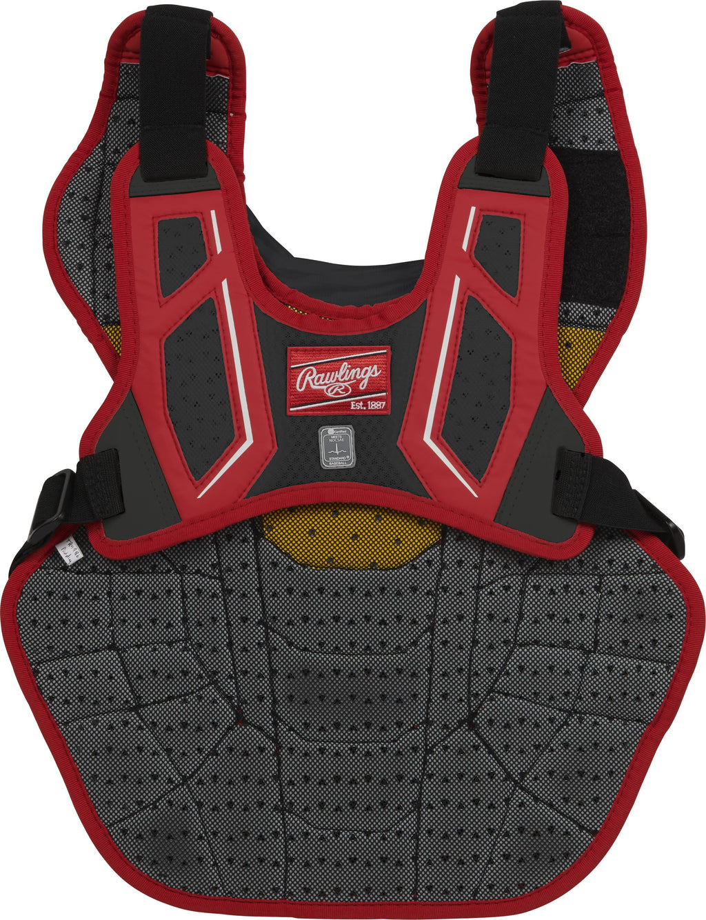 Black-Scarlet Adult Chest Protector A297