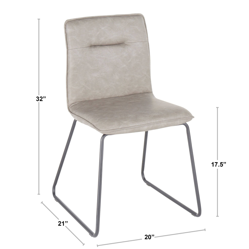 Industrial Dining Chair (Set of 2) Grey Q712457