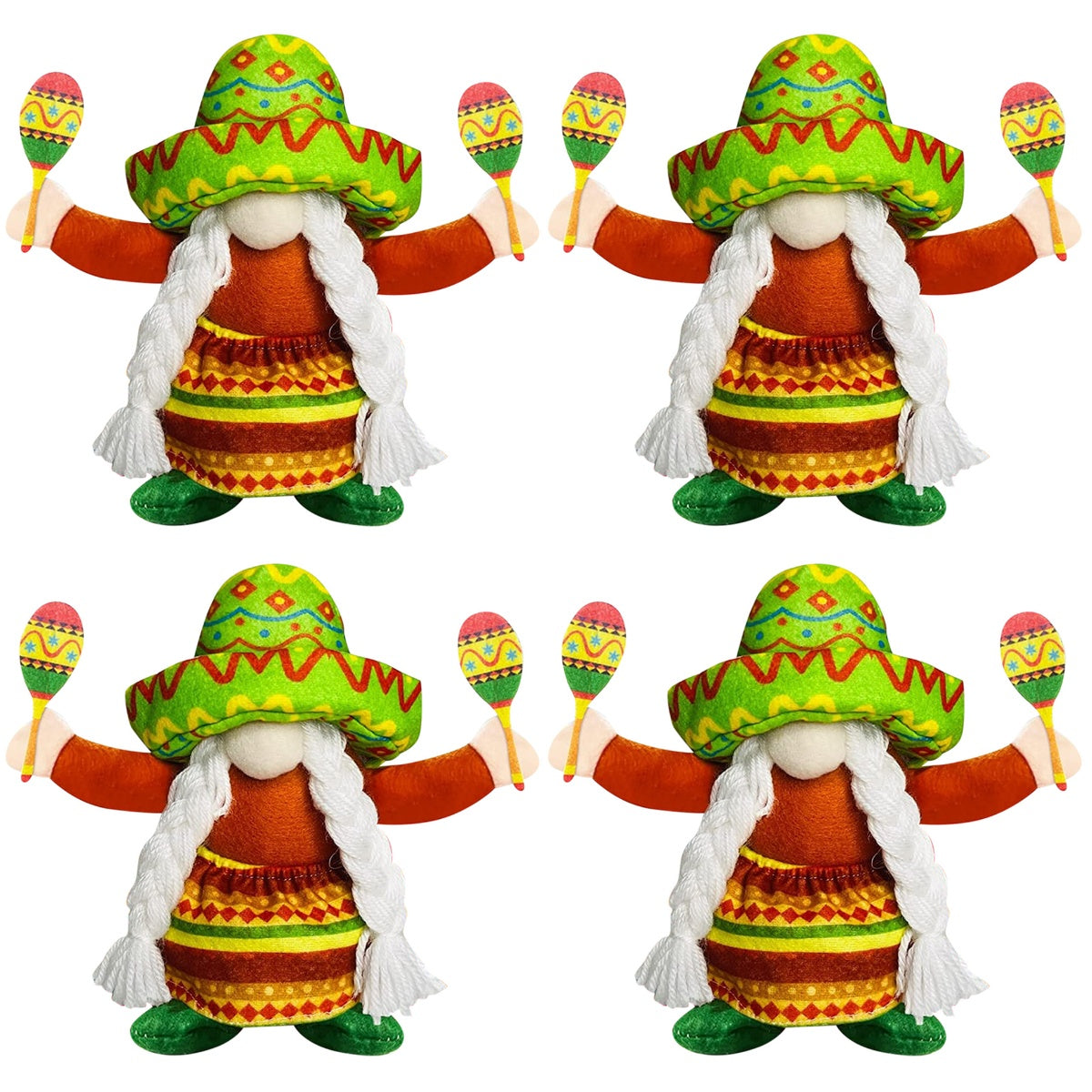Set of 4 Doll Ornaments B2979