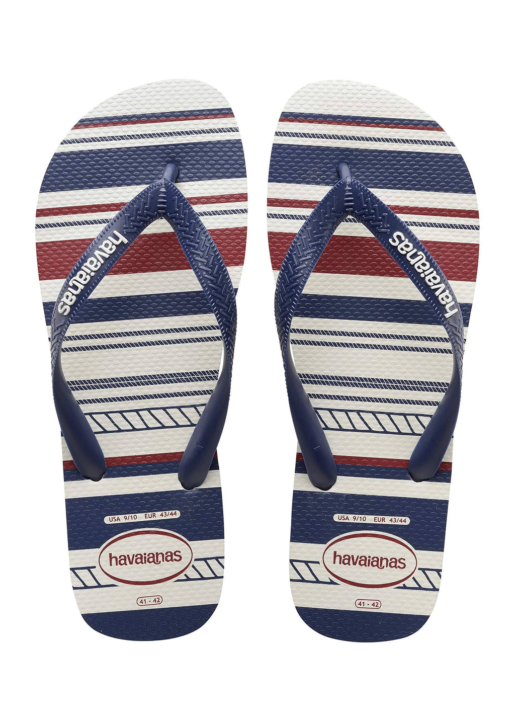 White/Navy Blue/White Flip Flops P192933