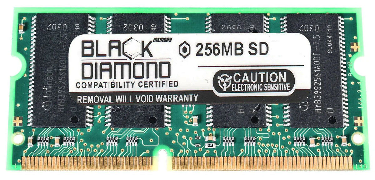 256MB Black Diamond Memory Module SDRAM SO-DIMM 144pin PC100 100MHz P315128