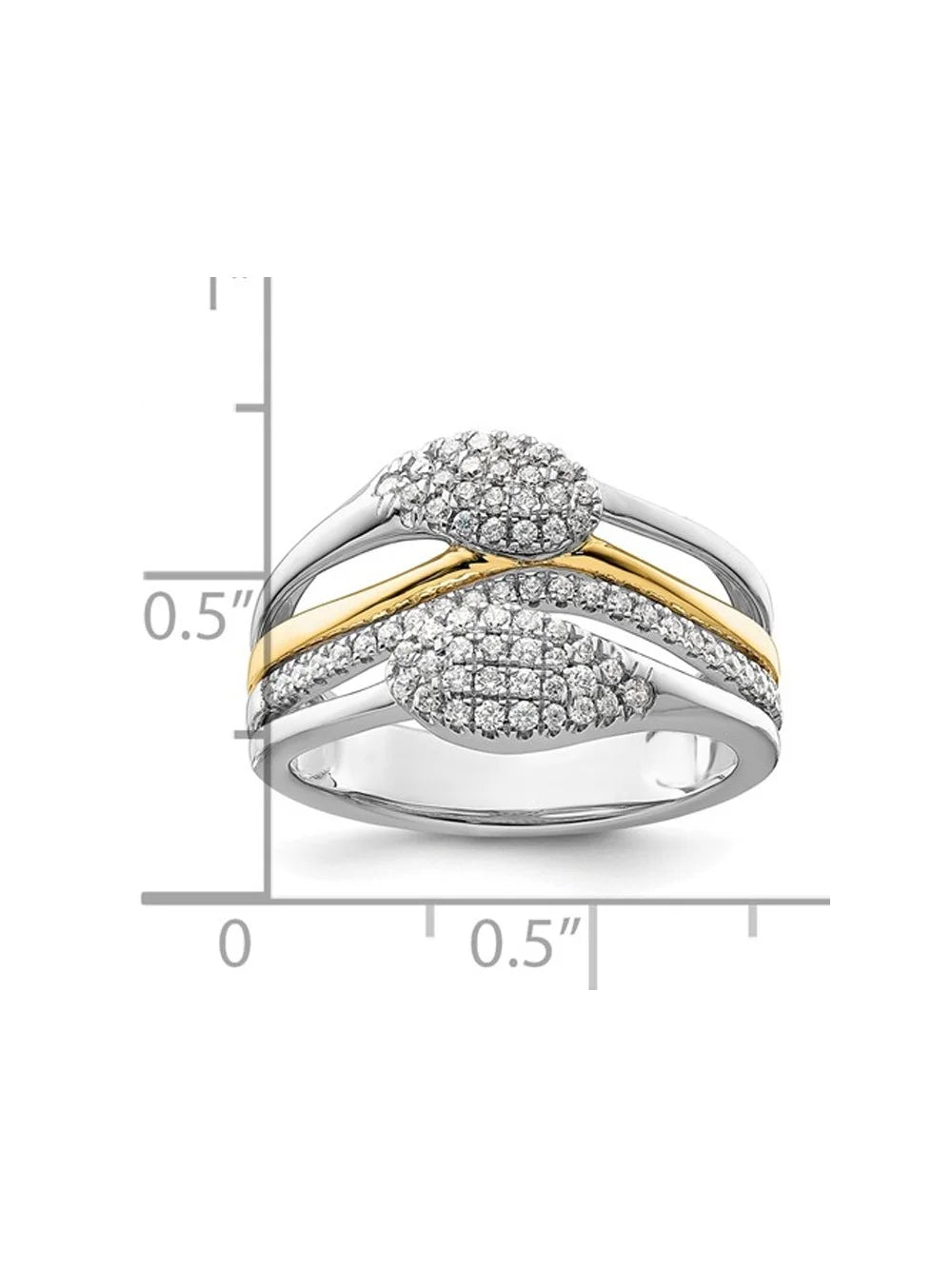 14K White and Yellow Gold Lab-Grown Diamond Ring P79806