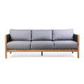 Natural Wood & Fabric Outdoor Patio Sofa A927