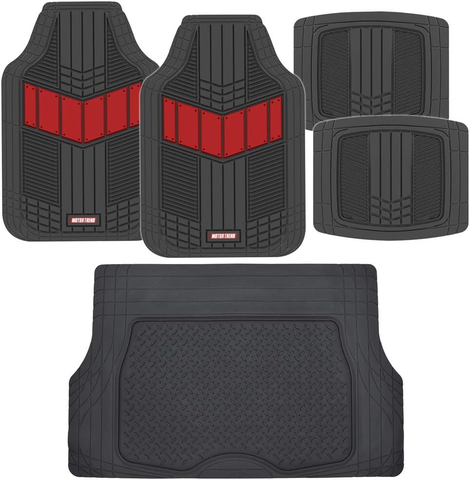 Gray Rubber Auto Floor Mats with Cargo Trunk Liner I93246