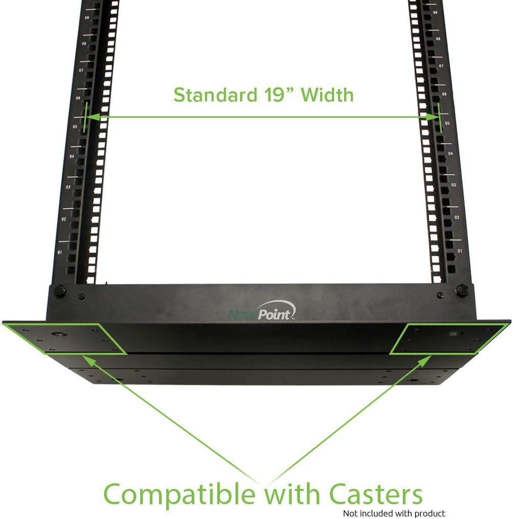 25U 2-Post Open Frame Server Rack Black P924