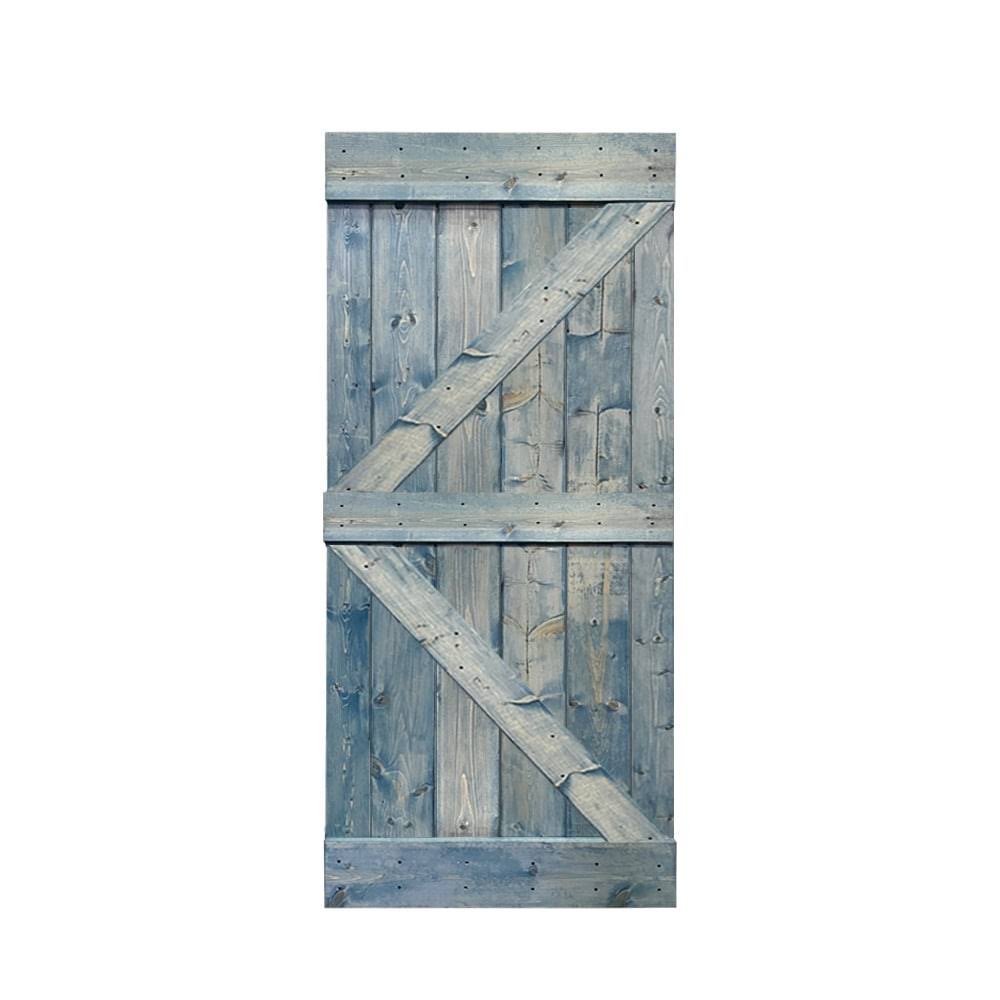 Espresso Solid Knotty Pine Wood Interior Sliding Barn Door Slab X508323