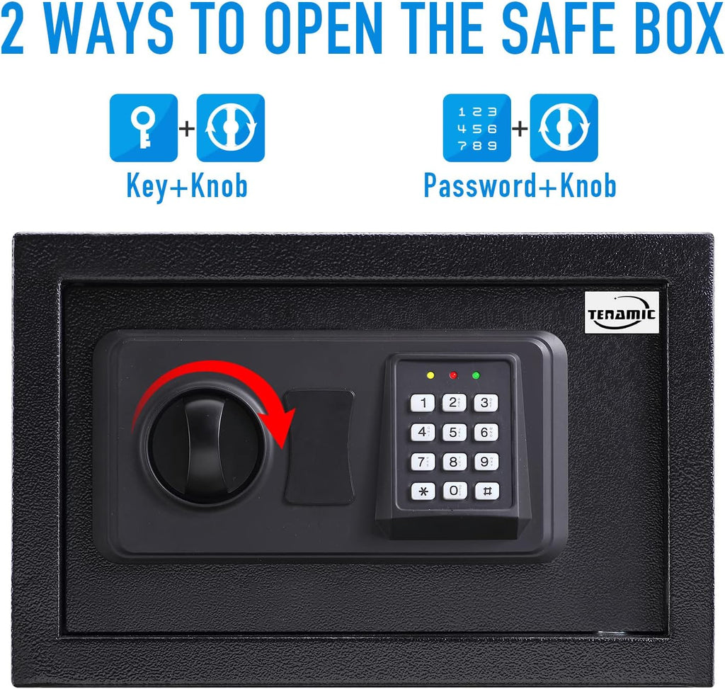 Fingerprint Safe Box 3.83 Cubic Feet with Separate Lock Box and Bottom Compartment L661